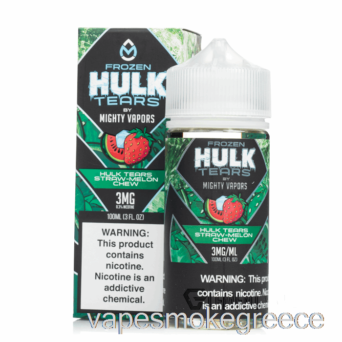 Vape Greece Frozen Hulk Tears άχυρο πεπόνι μασάτε - Hulk Tears - 100ml 3mg